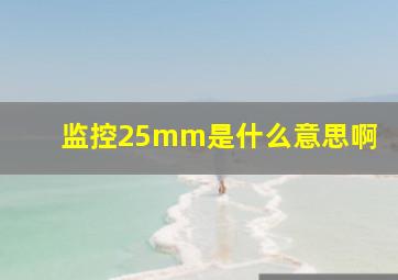 监控25mm是什么意思啊