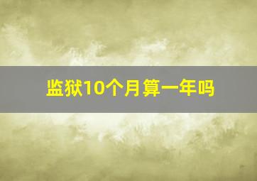 监狱10个月算一年吗