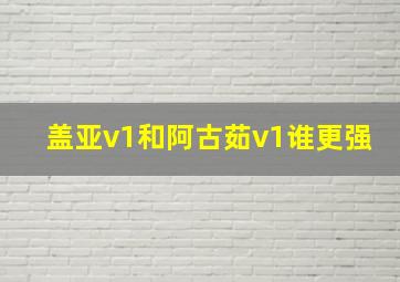 盖亚v1和阿古茹v1谁更强