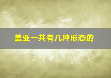 盖亚一共有几种形态的