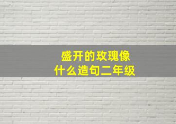 盛开的玫瑰像什么造句二年级