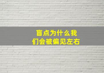 盲点为什么我们会被偏见左右