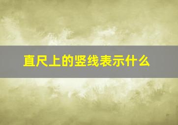 直尺上的竖线表示什么