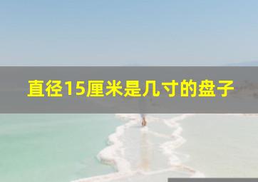 直径15厘米是几寸的盘子