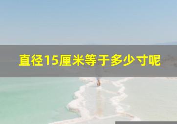 直径15厘米等于多少寸呢