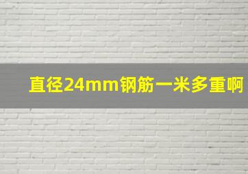 直径24mm钢筋一米多重啊