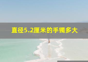 直径5.2厘米的手镯多大