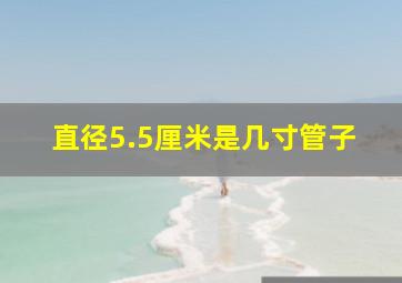 直径5.5厘米是几寸管子