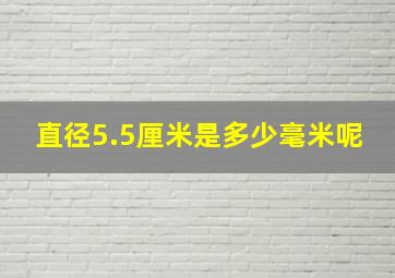 直径5.5厘米是多少毫米呢