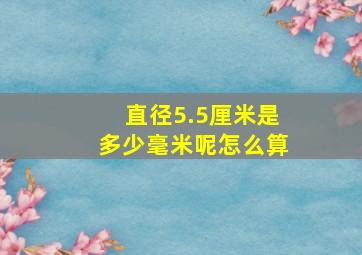 直径5.5厘米是多少毫米呢怎么算