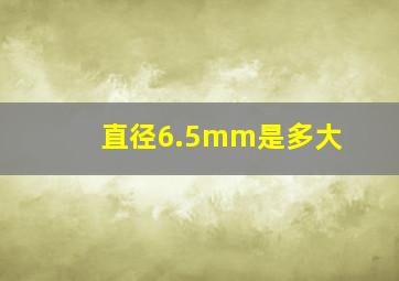 直径6.5mm是多大