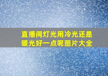 直播间灯光用冷光还是暖光好一点呢图片大全