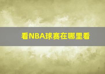 看NBA球赛在哪里看