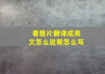 看图片翻译成英文怎么说呢怎么写