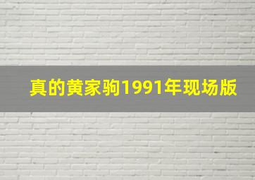 真的黄家驹1991年现场版