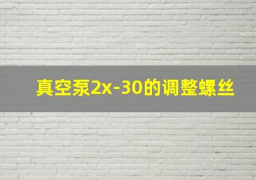 真空泵2x-30的调整螺丝