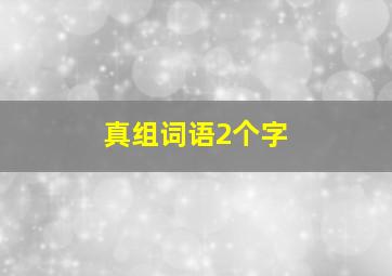 真组词语2个字