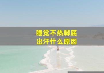 睡觉不热脚底出汗什么原因