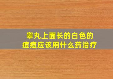 睾丸上面长的白色的痘痘应该用什么药治疗