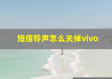 短信铃声怎么关掉vivo