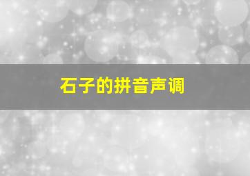 石子的拼音声调