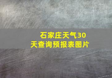 石家庄天气30天查询预报表图片