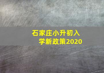 石家庄小升初入学新政策2020