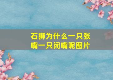 石狮为什么一只张嘴一只闭嘴呢图片