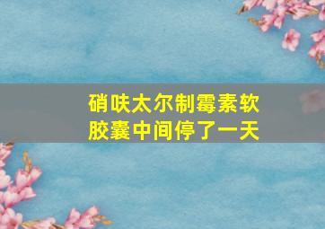 硝呋太尔制霉素软胶囊中间停了一天