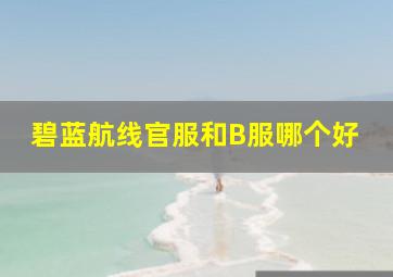 碧蓝航线官服和B服哪个好