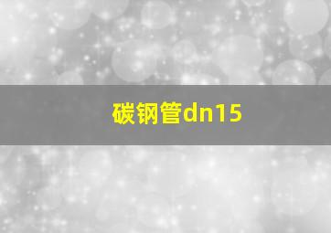 碳钢管dn15