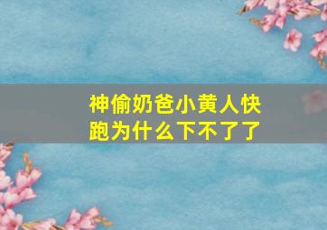 神偷奶爸小黄人快跑为什么下不了了