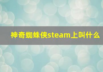 神奇蜘蛛侠steam上叫什么