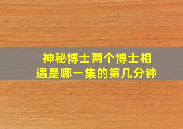 神秘博士两个博士相遇是哪一集的第几分钟