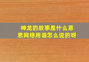 神龙的故事是什么意思网络用语怎么说的呀