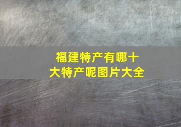 福建特产有哪十大特产呢图片大全