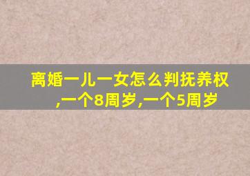 离婚一儿一女怎么判抚养权,一个8周岁,一个5周岁