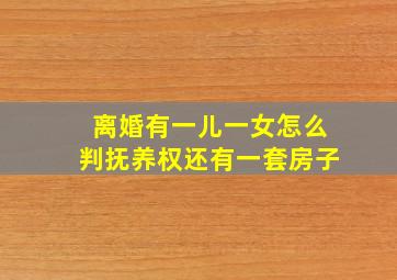 离婚有一儿一女怎么判抚养权还有一套房子