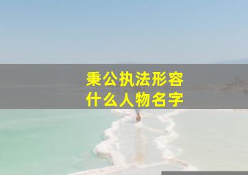 秉公执法形容什么人物名字