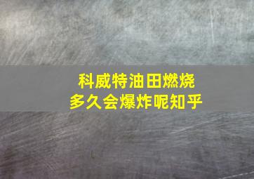 科威特油田燃烧多久会爆炸呢知乎