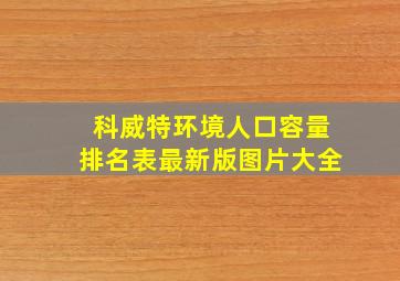 科威特环境人口容量排名表最新版图片大全