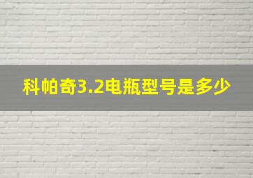 科帕奇3.2电瓶型号是多少