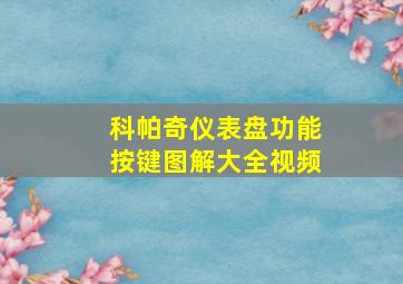 科帕奇仪表盘功能按键图解大全视频