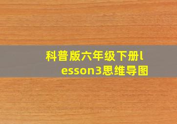 科普版六年级下册lesson3思维导图