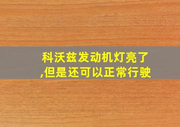 科沃兹发动机灯亮了,但是还可以正常行驶