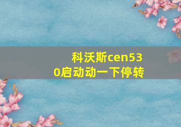 科沃斯cen530启动动一下停转