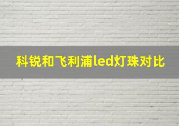 科锐和飞利浦led灯珠对比