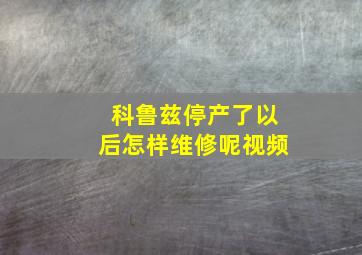 科鲁兹停产了以后怎样维修呢视频