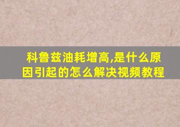 科鲁兹油耗增高,是什么原因引起的怎么解决视频教程