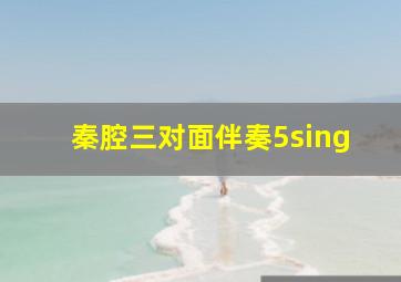 秦腔三对面伴奏5sing